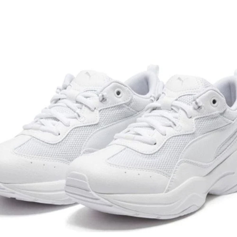 Puma Cilia Chunky Trainers in Triple White | Size 6.5